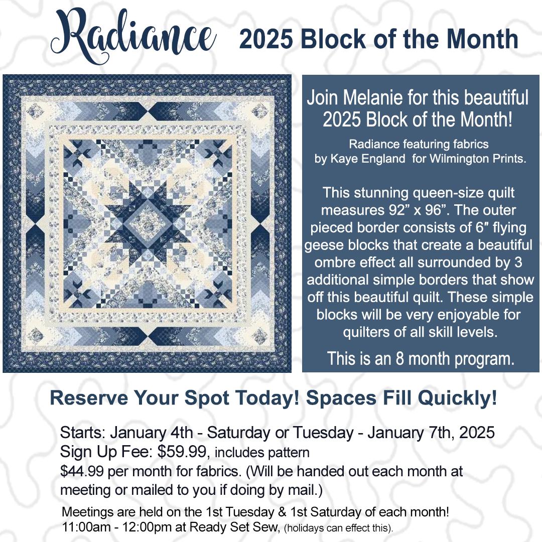 001/04/2025 Radiance 2025 Block of the Month Sign Up