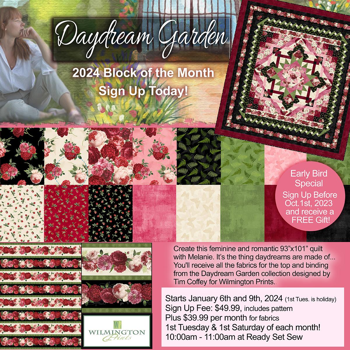 01/06/2024 Daydream Garden 2024 Block of the Month Sign Up