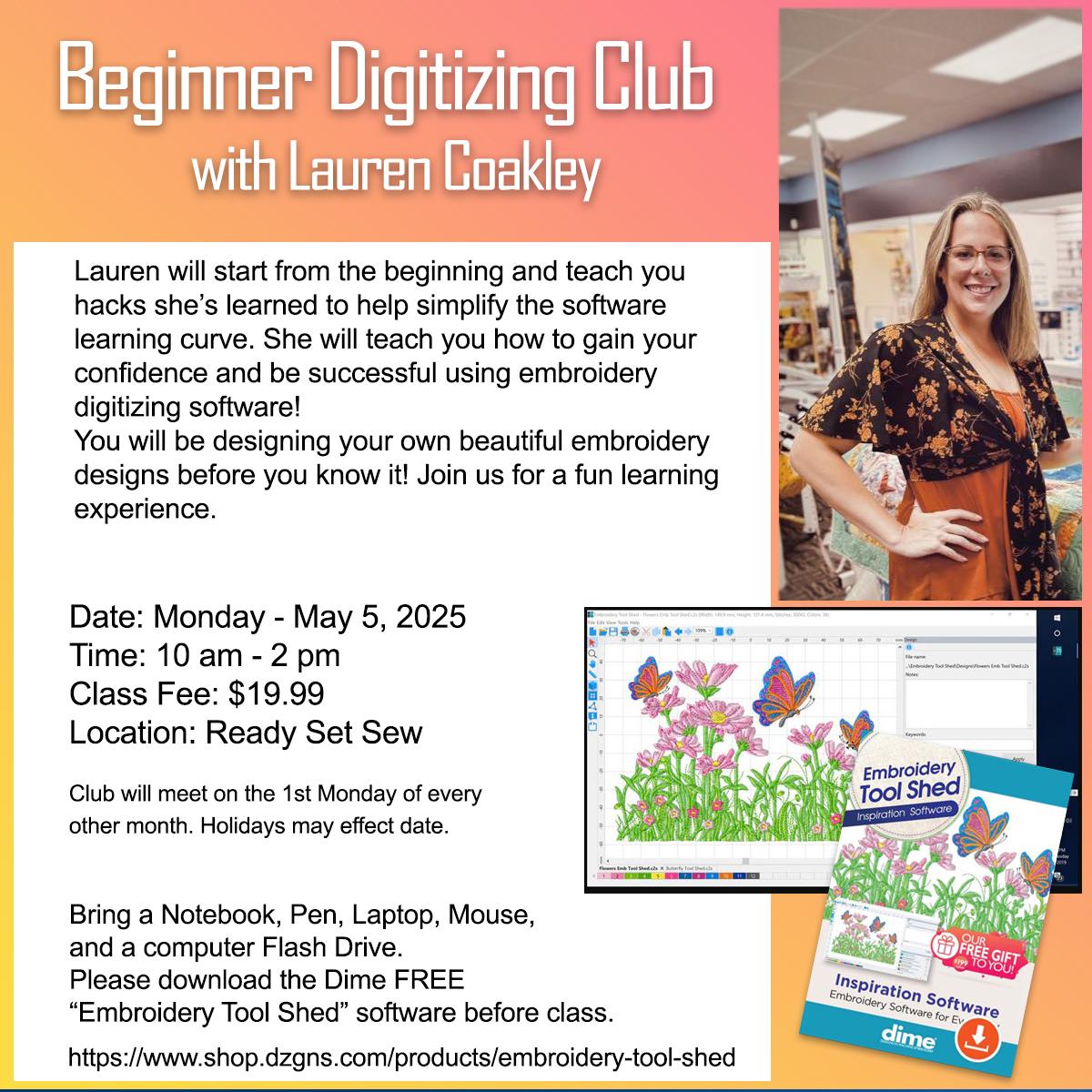 05/05/2025 Beginner Digitizing Club with Lauren