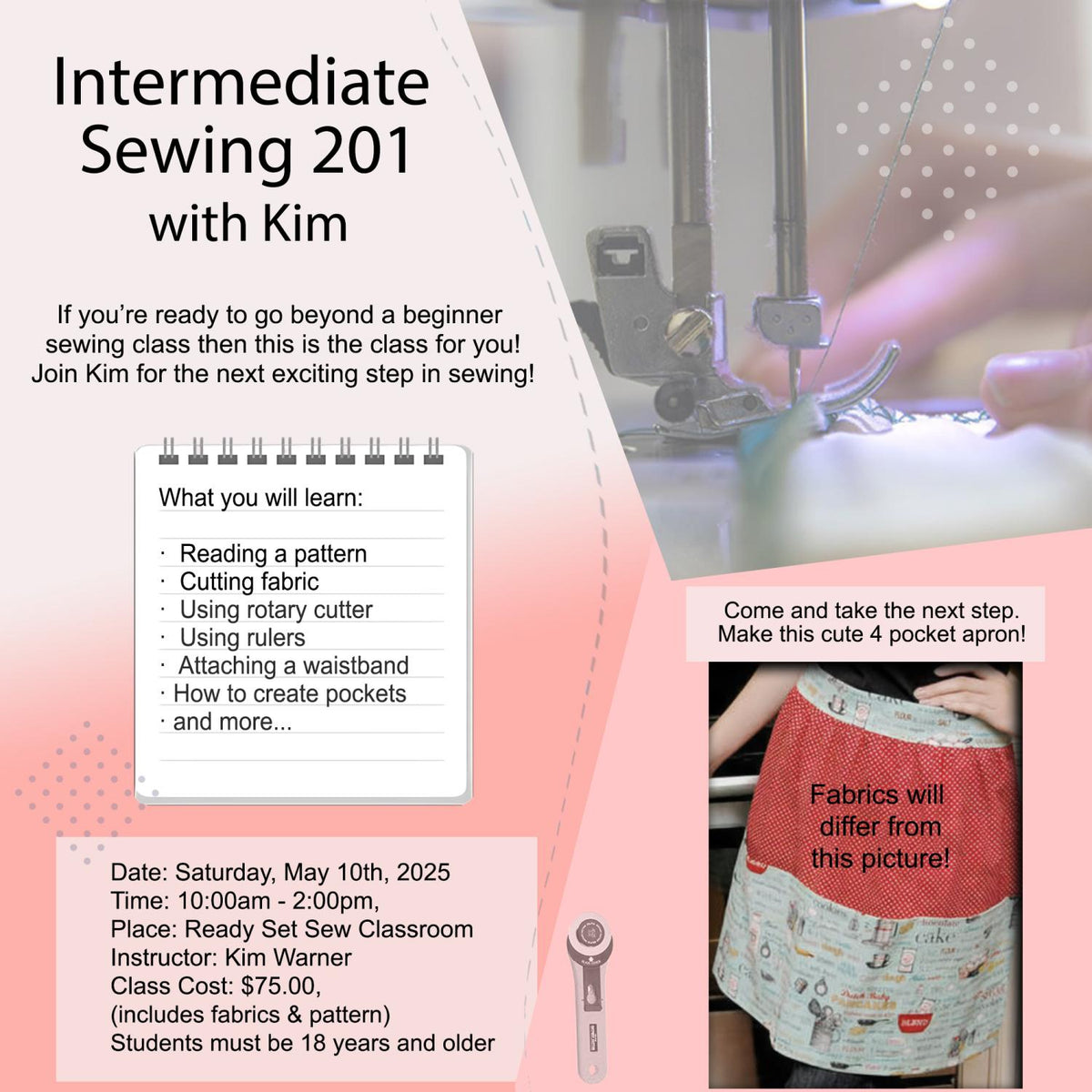 05/10/2025 Intermediate Sewing 201 with Kim