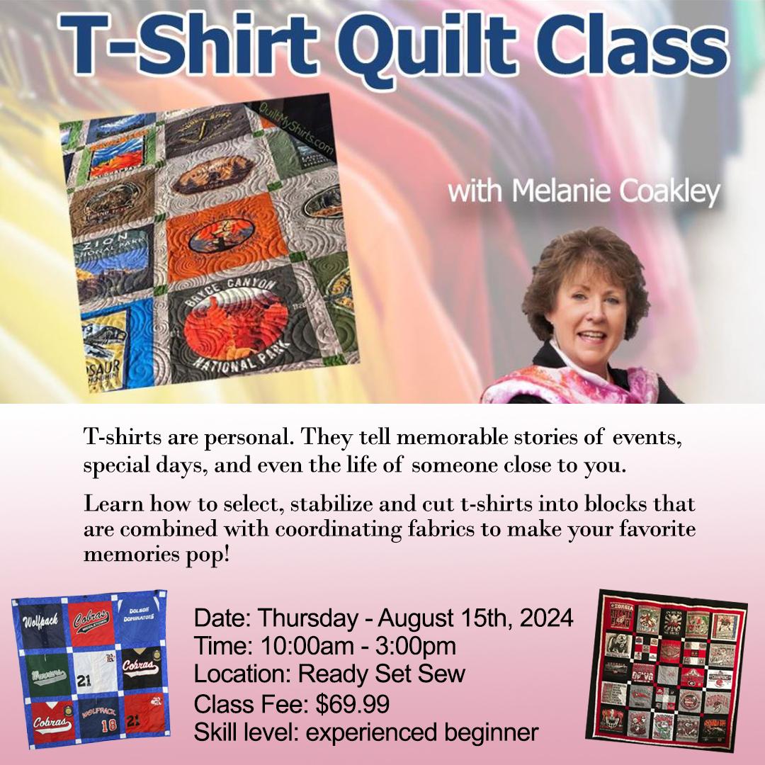 08/15/2024  T-Shirt Quilt Class with Melanie