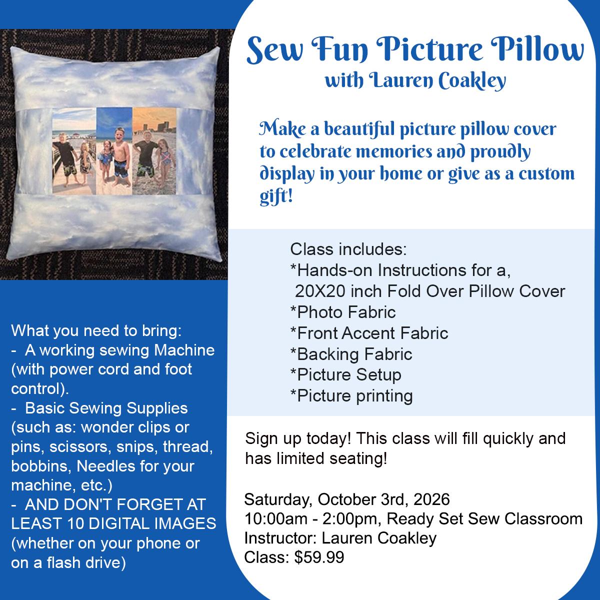 10/03/26 Sew Fun Photo Class with Lauren