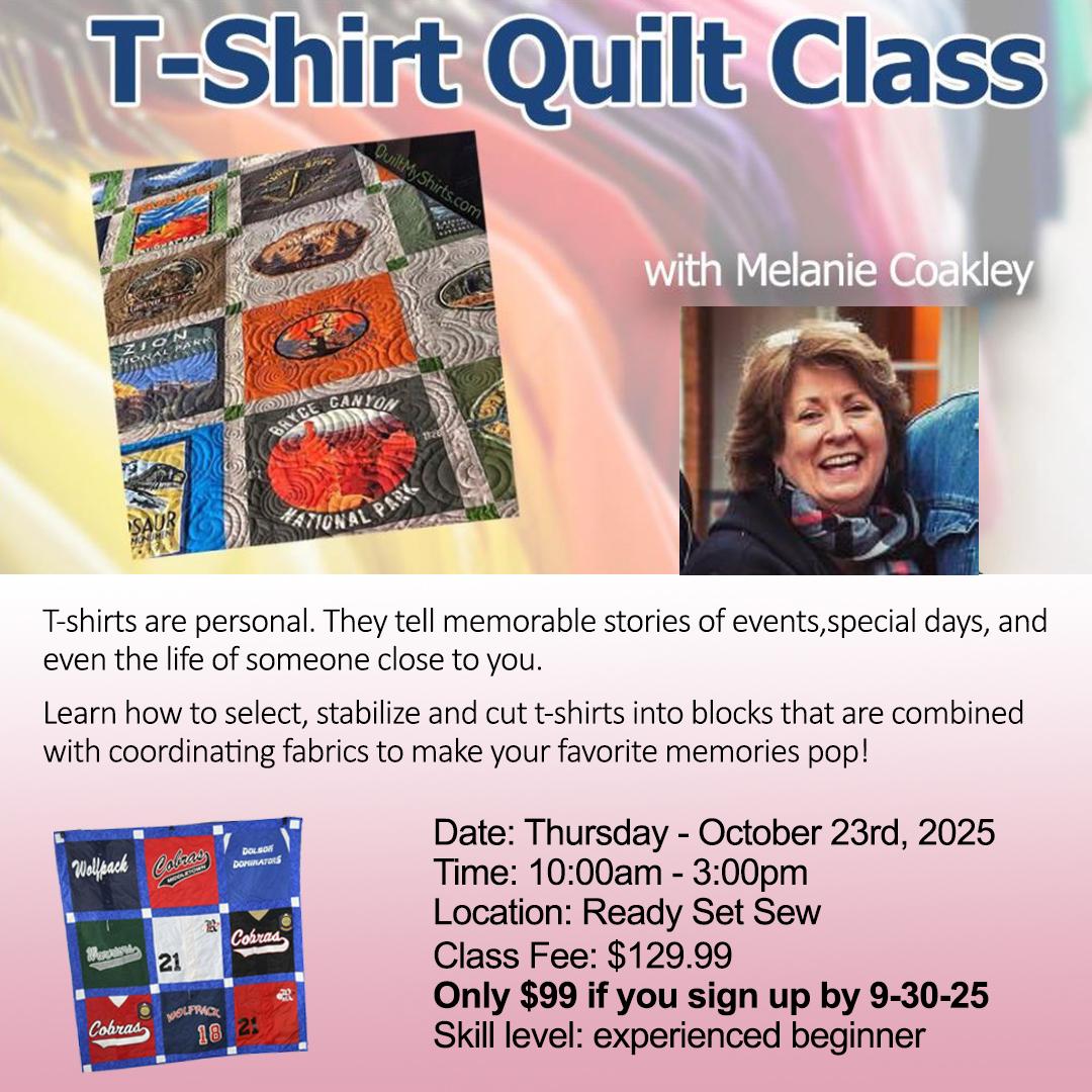 10/23/2025  T-Shirt Quilt Class with Melanie