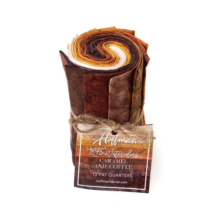 1895 Bali Batik Fat Quarter Bundle – Caramel and Coffee by Hoffman Fabrics