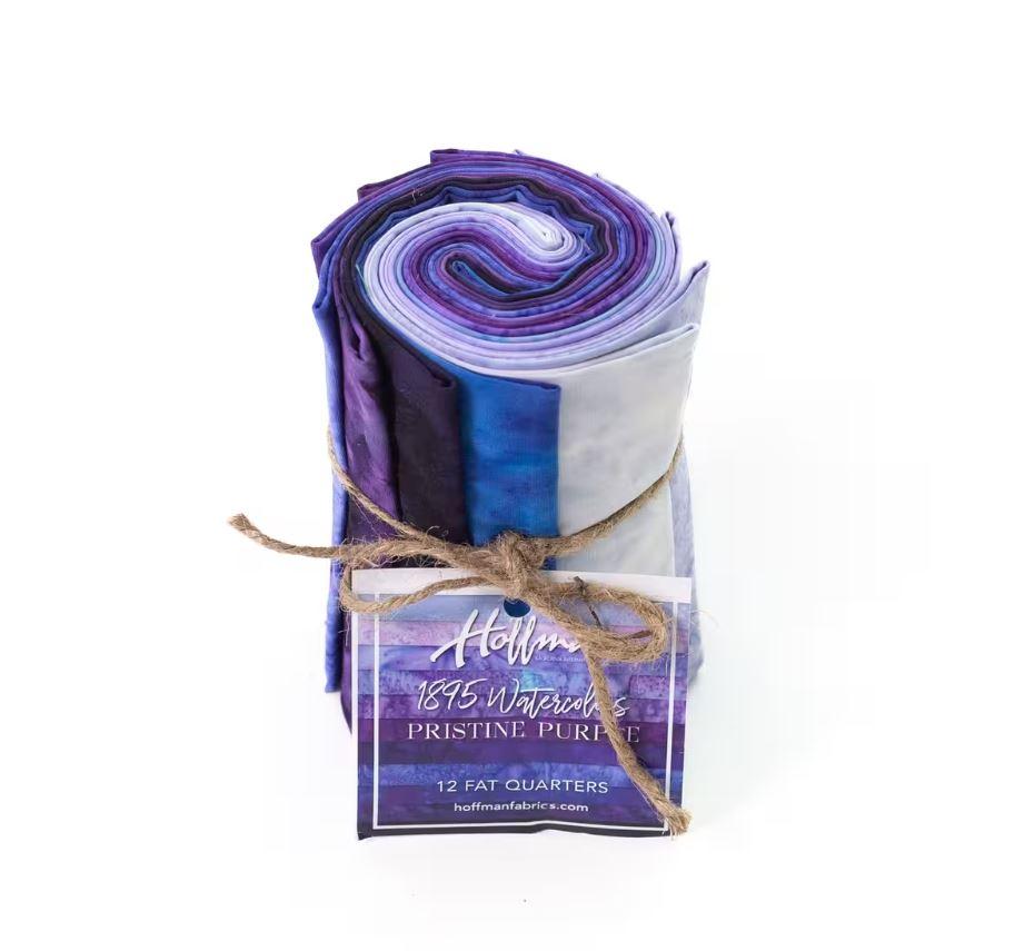 1895 Bali Batik Fat Quarter Bundle – Pristine Purple by Hoffman Fabrics