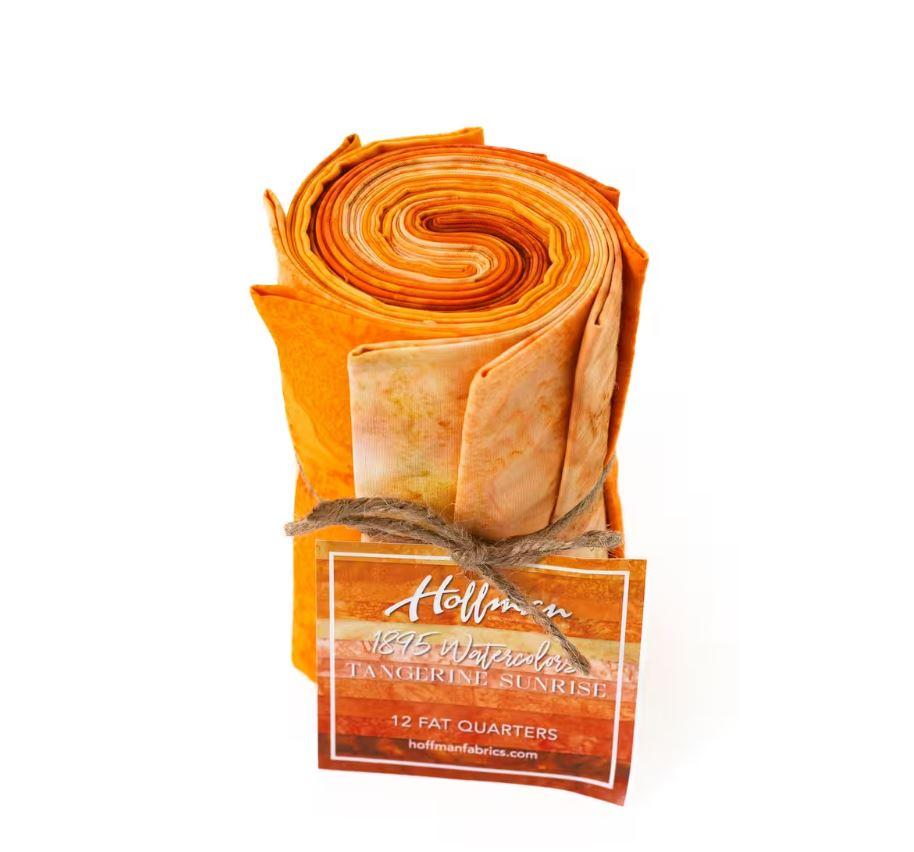 1895 Bali Batik Fat Quarter Bundle – Tangerine Sunrise by Hoffman Fabrics