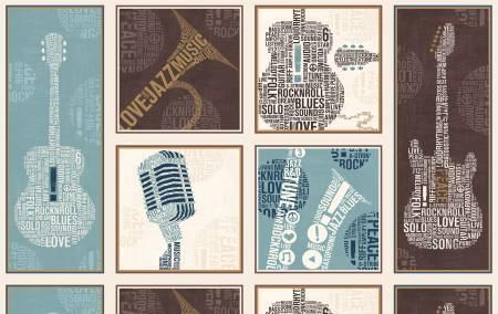 24in x 43in Music Panel - Rhythm & Harmony by Michael Mullan