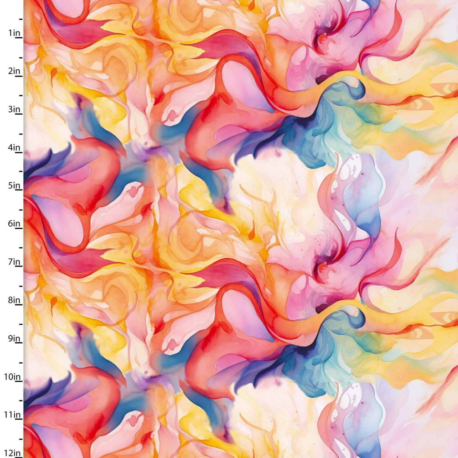 3 Wishes - Hummingbird Bouquet - WaterColor Swirls - 22958-MLT-CTN-D