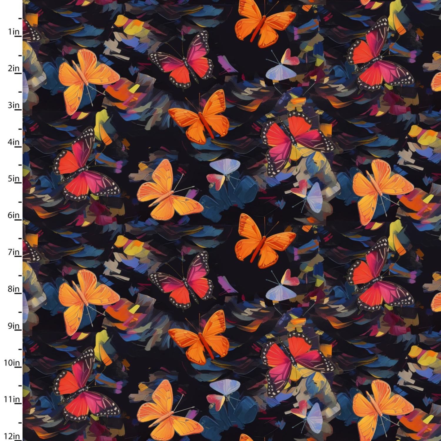 3 Wishes - Perfectly Playful - Bold Butterflies - 2296-BLK-CTN-D