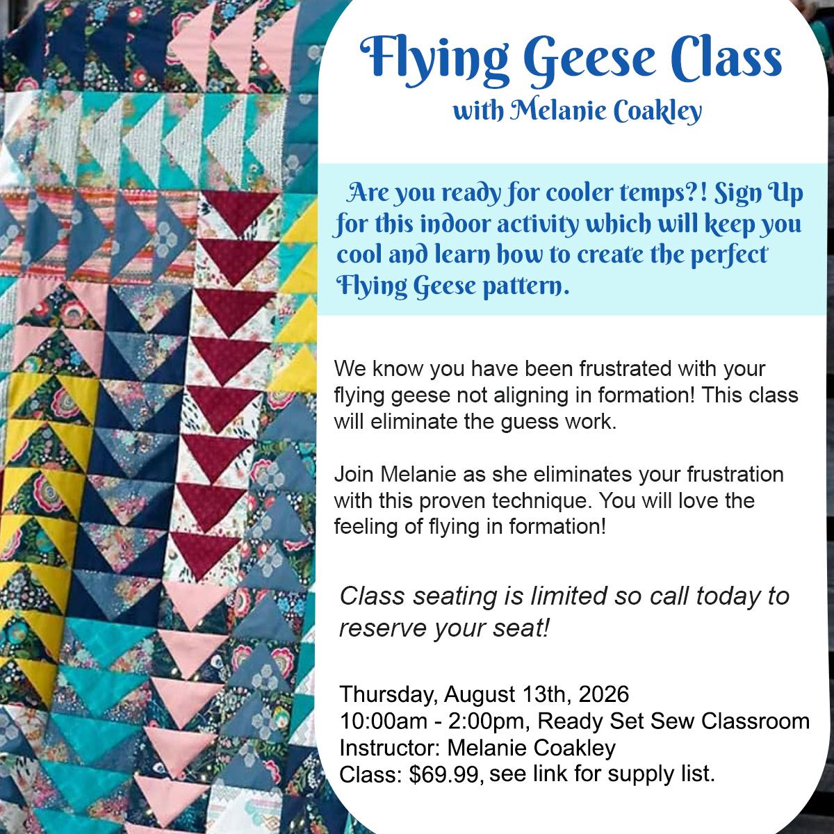 08/13/2026 Flying Geese Class