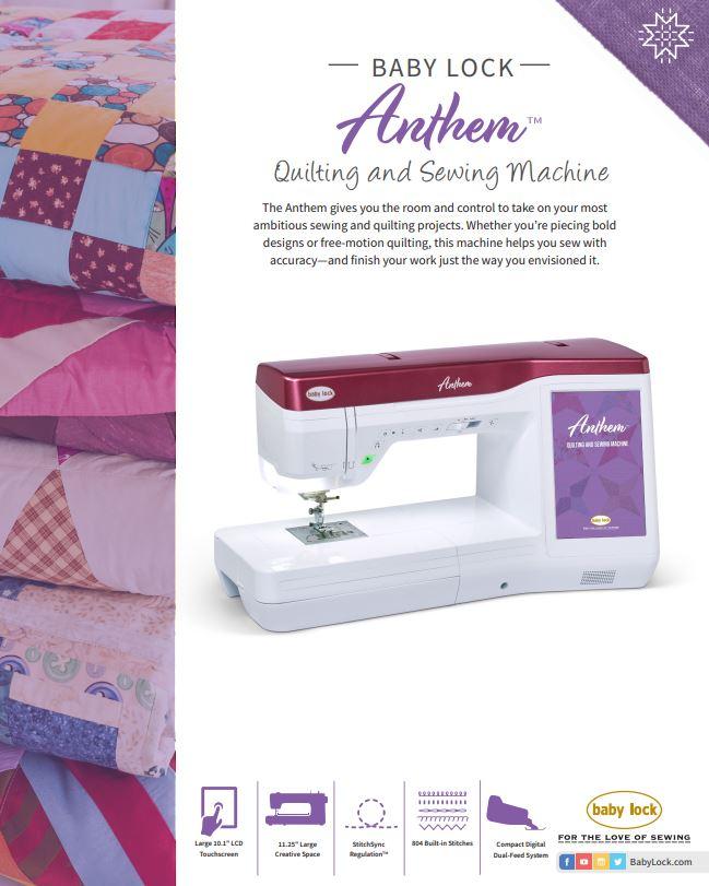 Baby Lock Anthem - Sewing, Quilting, and Embroidery Machine