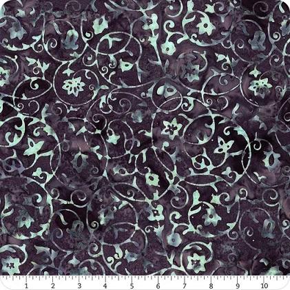 Banyan Batiks -  Flaoal Vines - At Dusk - Midnight Mauve - 83122-89