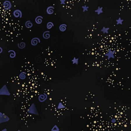 Clothworks Laurel Burch - Basic Glitter in Black Metallic