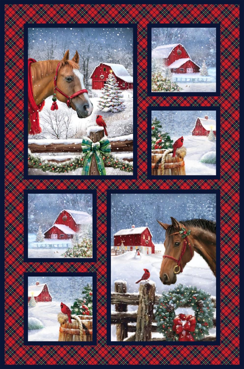 Farmstead Friends Red Multi Panel