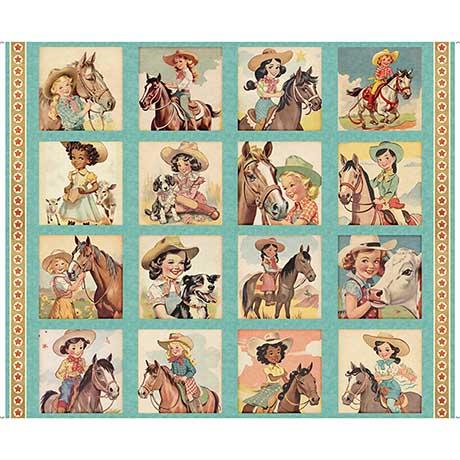 Hey Cowgirl Picture Patch in Jade