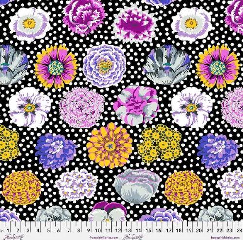 Kaffe Fassett - Big Blooms - Black - Free Spirit Fabrics - PWGP091