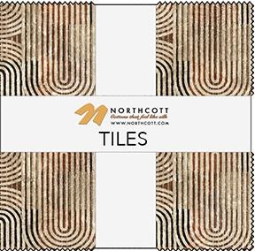 Northcott - 42 - 10&quot; Tiles -  Stonehenge - Retro Vibes - TRETRO42-10