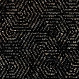 Northcott - Black - Stonehenge - Retro Vibes - Hexie - 27743-99