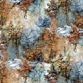 Northcott - Highland View -  Blue Multi - 108" Backing