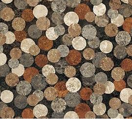 Northcott - Rust Multi -  Stonehenge - Retro Vibes - Big Dots - 277444-34