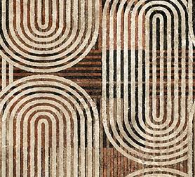 Northcott - Rust Multi -  Stonehenge - Retro Vibes - Groovy - 27740-34