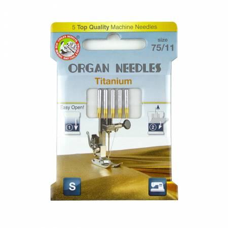 Organ Embroidery Machine Needles - Flat Shank Light Ball Point 11/75