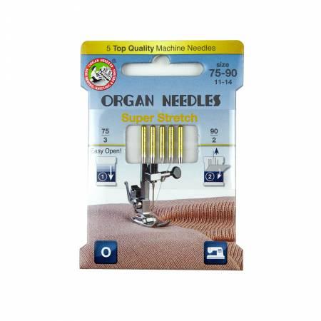 Organ Embroidery Machine Needles - Flat Shank Light Ball Point 11/75