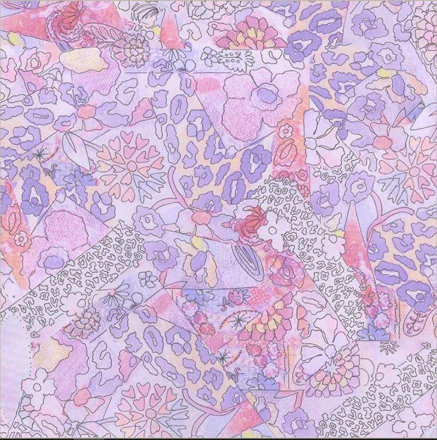 Pattern Play Lavender 108" Wide Quilt Backing
