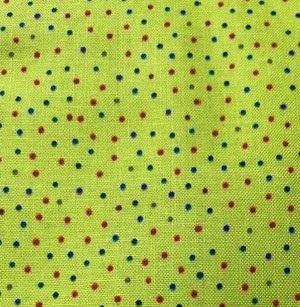 Quilting Treasures  Lime Green with dots