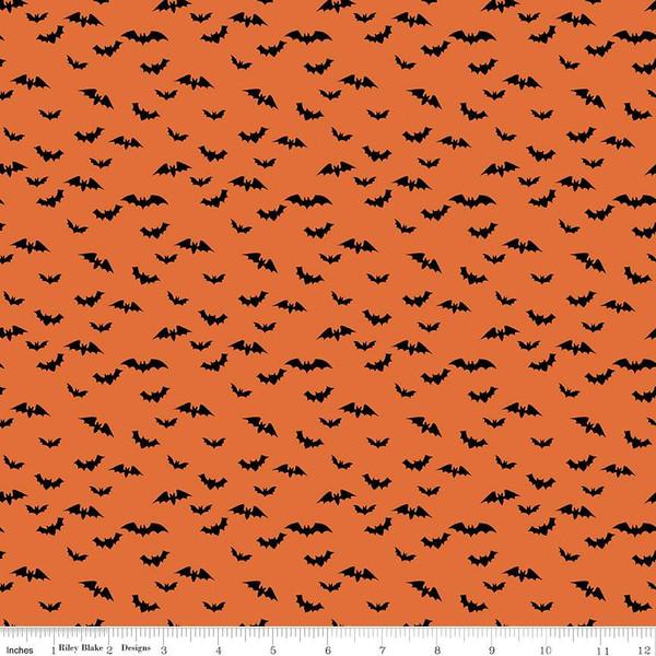 Riley Blake Sophisticated Halloween Orange Bats