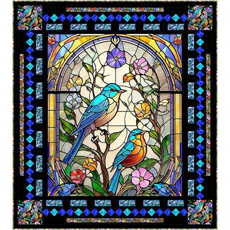 Quilting Treasures - Sunlit Birds-Kit - Natures Window -  PT2132 - FORSL KIT 4479A01E