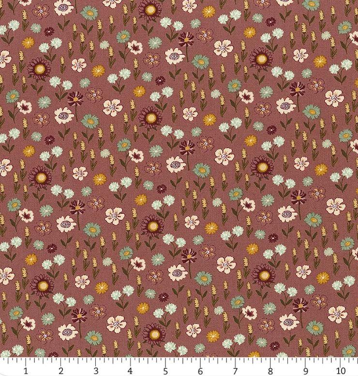 The Awe of Autumn Purple Floral Yardage SKU# C16194-PURPLE
