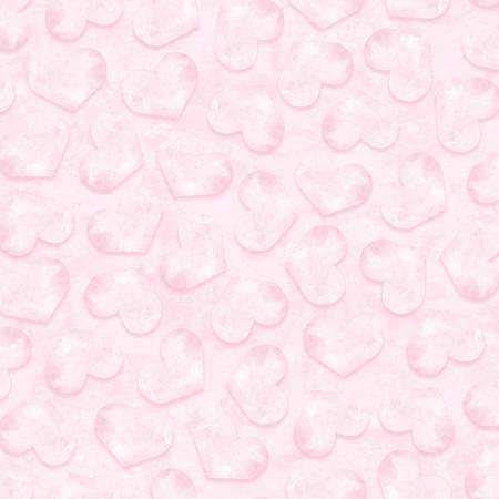 Tossed Textural Hearts Spring Sweeties - Light Pink - SSWE06151LP