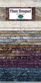 Wilmington Batiks - Plum Bouquet - 40 Karat Jewels