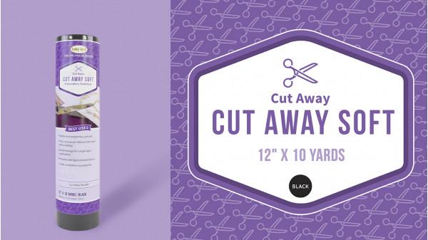 Baby Lock Stabilizer - Cut Away Soft - Black - 2.0oz Medium - 10 yds. x 12&quot; black