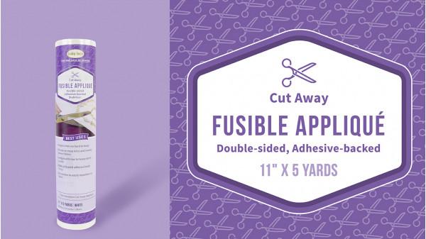 Baby Lock Stabilizer - Fusible Applique - White - Cut Away - 2.5oz - 5yds X 11"