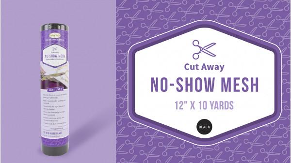 Baby Lock Stabilizer - No Show Mesh - Black - Cut Away - 1.5oz - 10yds X 12"