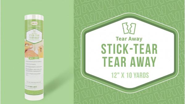 Baby Lock Stabilizer - Stick Tear Away - Medium - 1.5oz White - 10yds X 20"