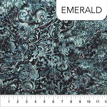 Banyan Batik - Luster Emerald - 199% Cotton - 44-45" Wide