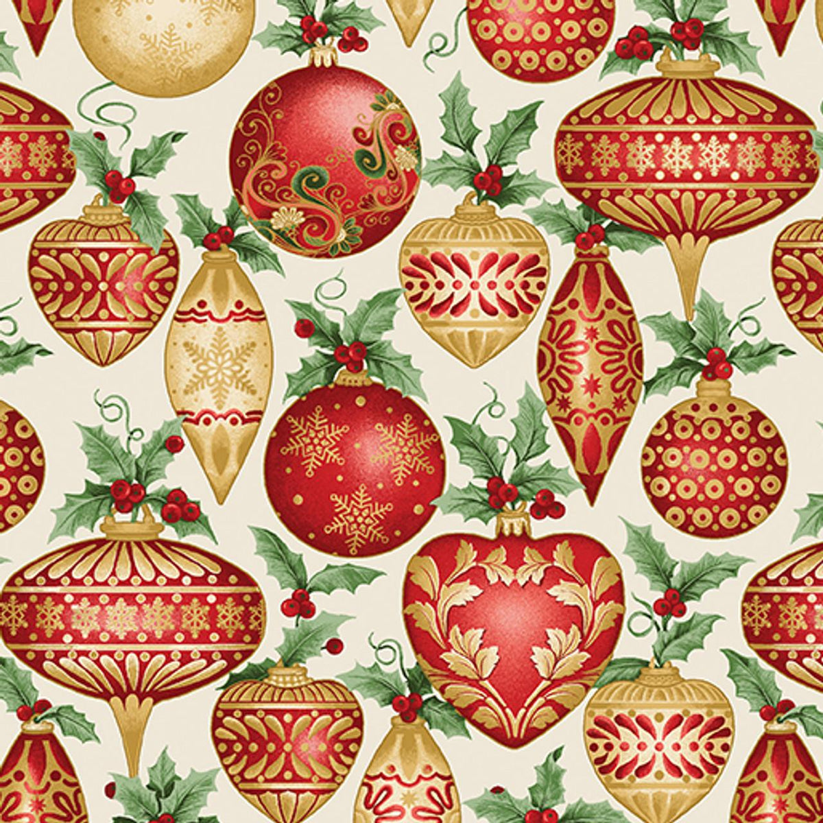 Benartex - Festive Ornaments - 2646M12B