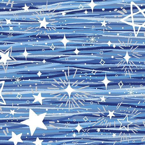 Blue Holiday - Paintbrush Studio - Sky Star Stripe