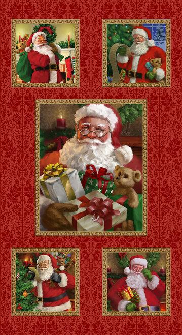 Christmas Legend - Red - Santa Block Panel