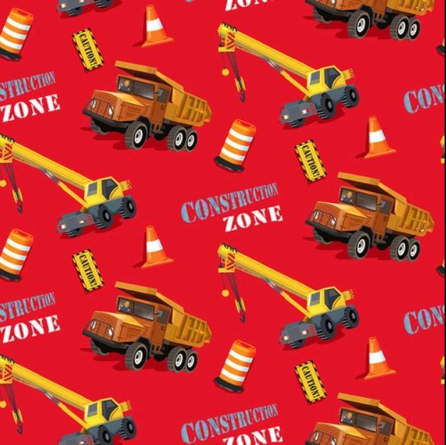 Crane and Dump Truck Red