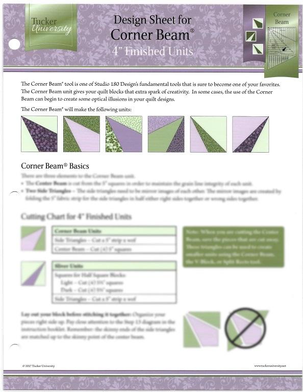 Design Sheet Corner Beam