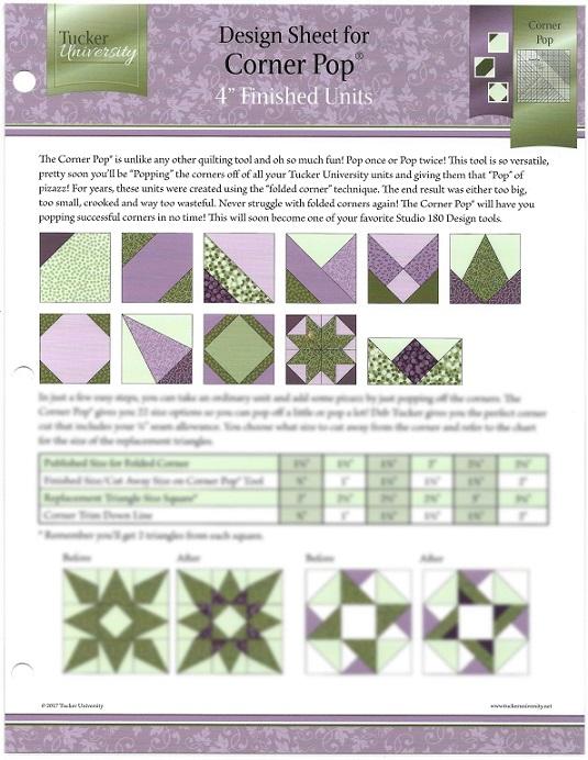 Design Sheet Corner Pop