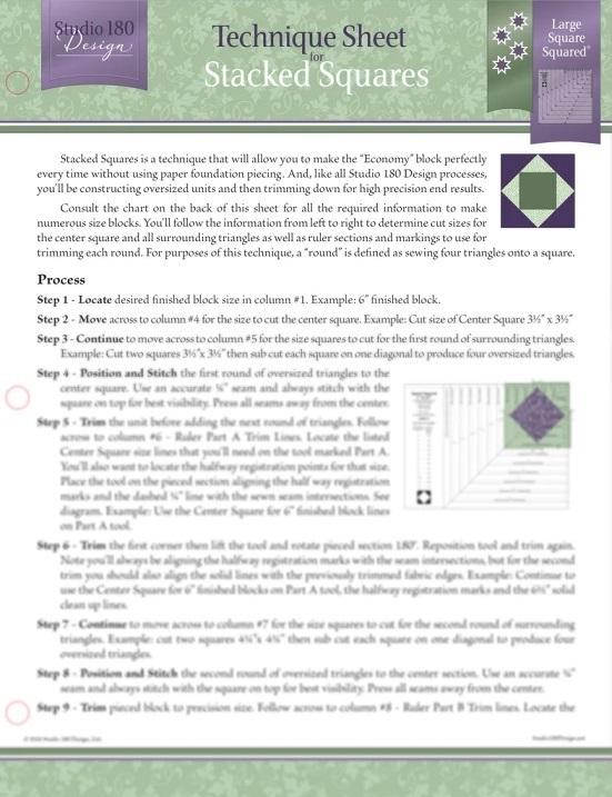Design Sheet  Large Square Squared