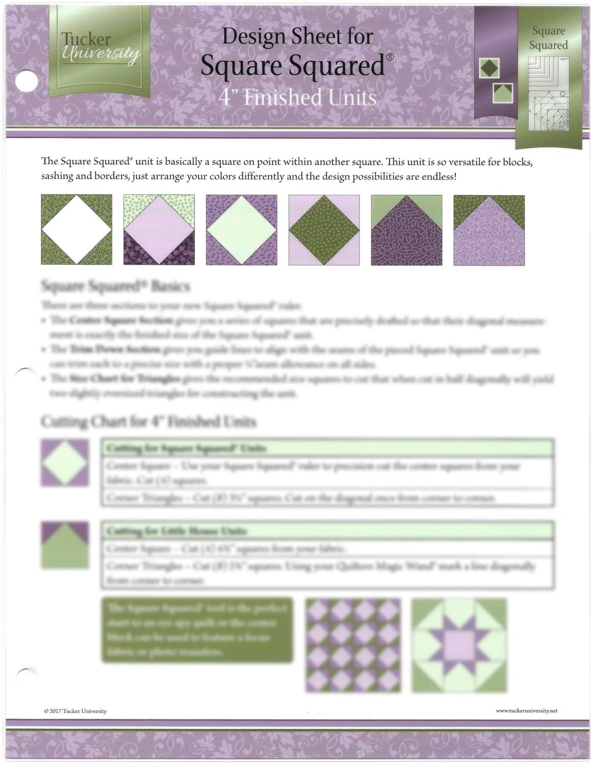 Design Sheet Square Square