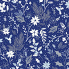 Blue Holiday - Paintbrush Studio - Leaf Floral Blue