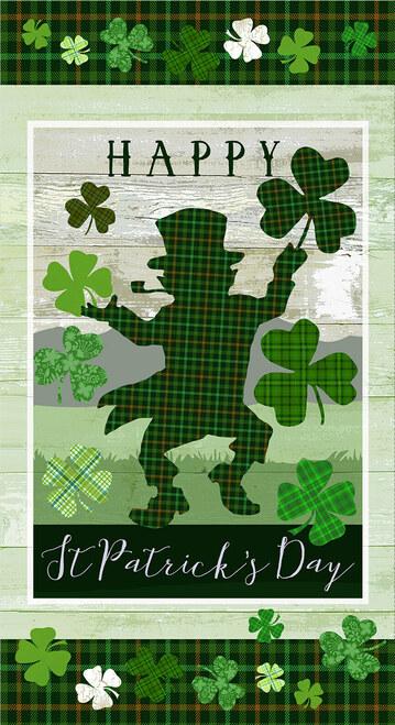 Hello Lucky - Henry Glass - Leprechaun Panel - 100% Cotton - 44-45 Wide