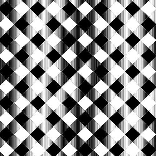 Henry Glass -  Bias Buffalo Check - Black & White